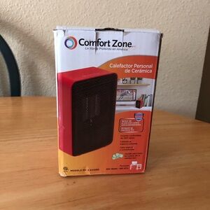 Comfort Zone CZ410RD Low Power 200 Watt Portable Ceramic Desktop Heater w/Fan